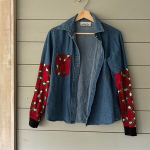 VINTAGE embellished denim shirt